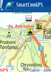 Cyprus country map - Smartcomgps
