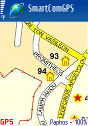 Paphos town map - Smartcomgps
