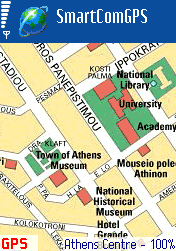 Athens city map - Smartcomgps