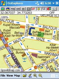Tel-Aviv city map - Oziexplorer