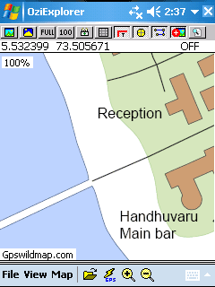 Kanuhuraa island map - Oziexplorer